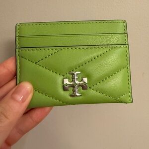 Tory Burch Lime Green Leather Card Holder